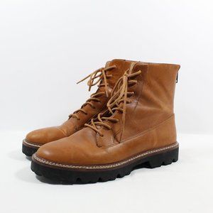Madewell The Citywalk Lug Sole Lace-Up Boots - Tan 8.5